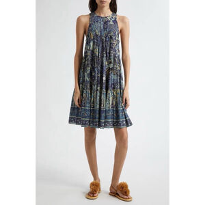 Ulla Johnson Mari Portofino Botanical A Line Trapeze Dress Size 2 NWT Flowy Boho